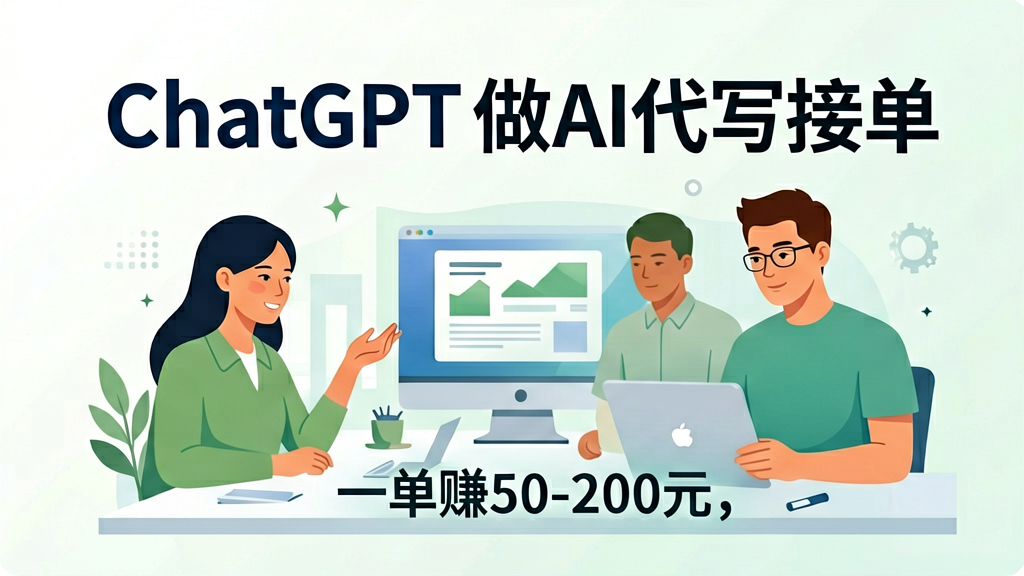 用ChatGPT做副业月入5000+的3个方法(实操指南) 方法三:用ChatGPT做AI代写接单,一单赚50-200元