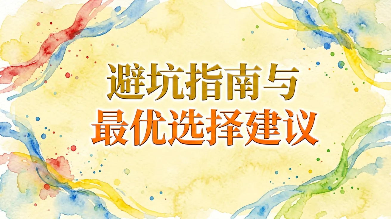 避坑指南与最优选择建议