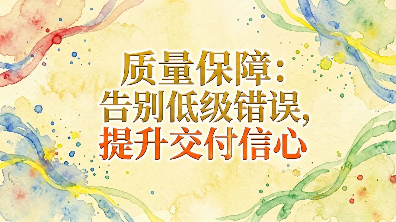 质量保障：告别低级错误，提升交付信心