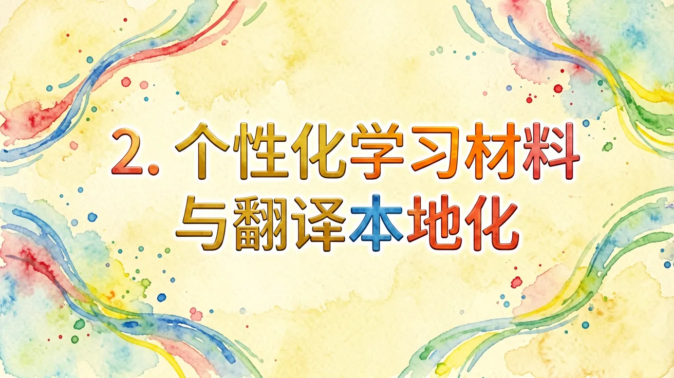 2. 个性化学习材料与翻译本地化