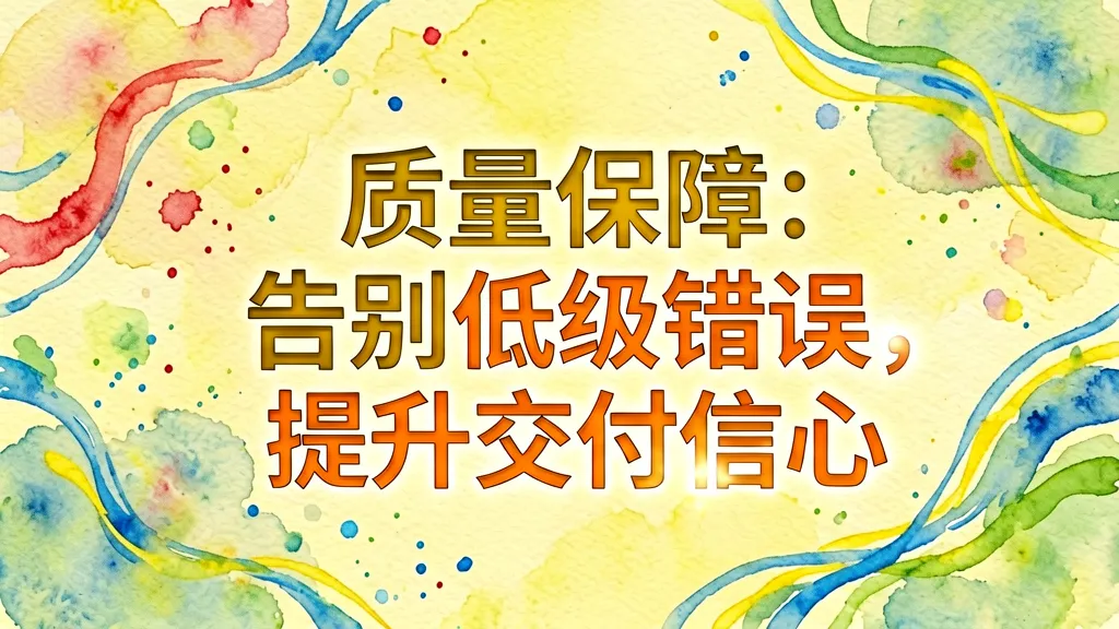 质量保障:告别低级错误,提升交付信心 质量保障:告别低级错误,提升交付信心