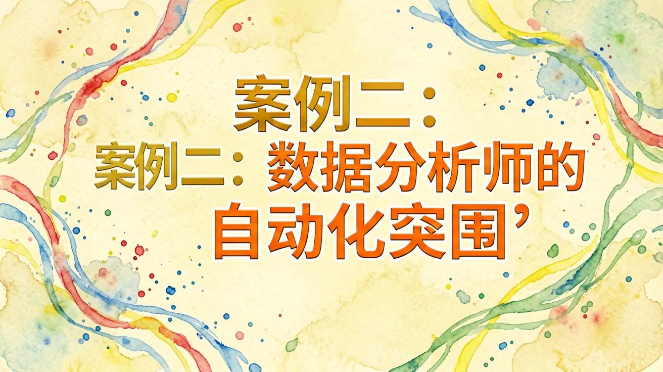 案例二:数据分析师的自动化突围 案例二:数据分析师的自动化突围