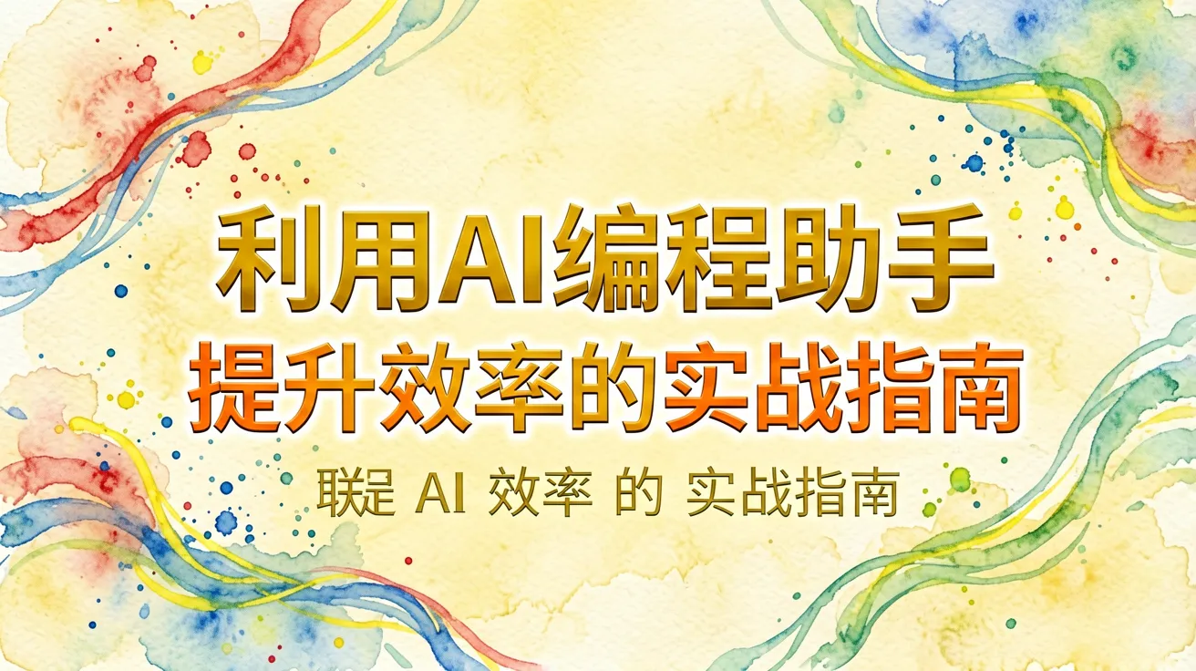 利用AI编程助手提升效率的实战指南