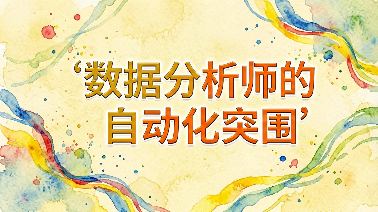 数据分析师的自动化突围