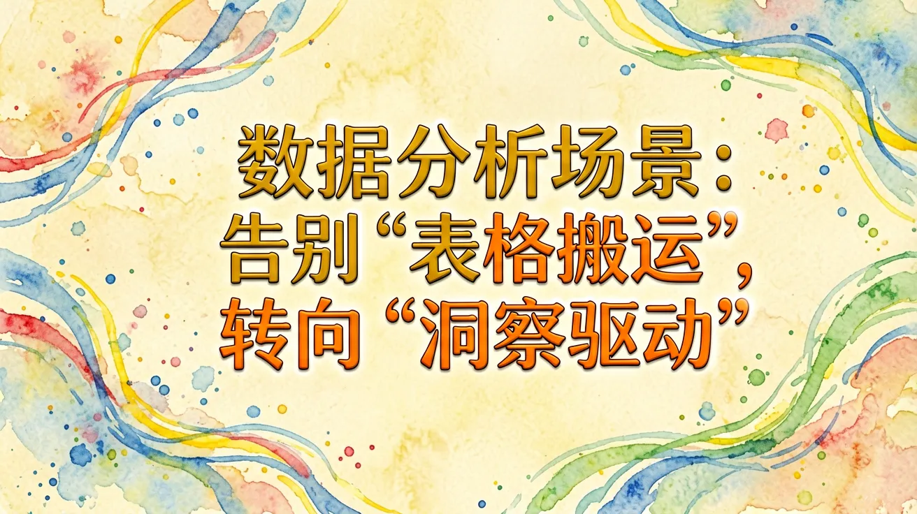 数据分析场景：告别“表格搬运”，转向“洞察驱动”