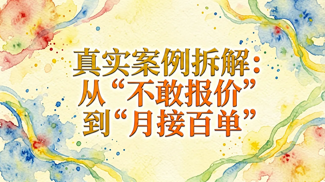 真实案例拆解：从“不敢报价”到“月接百单”