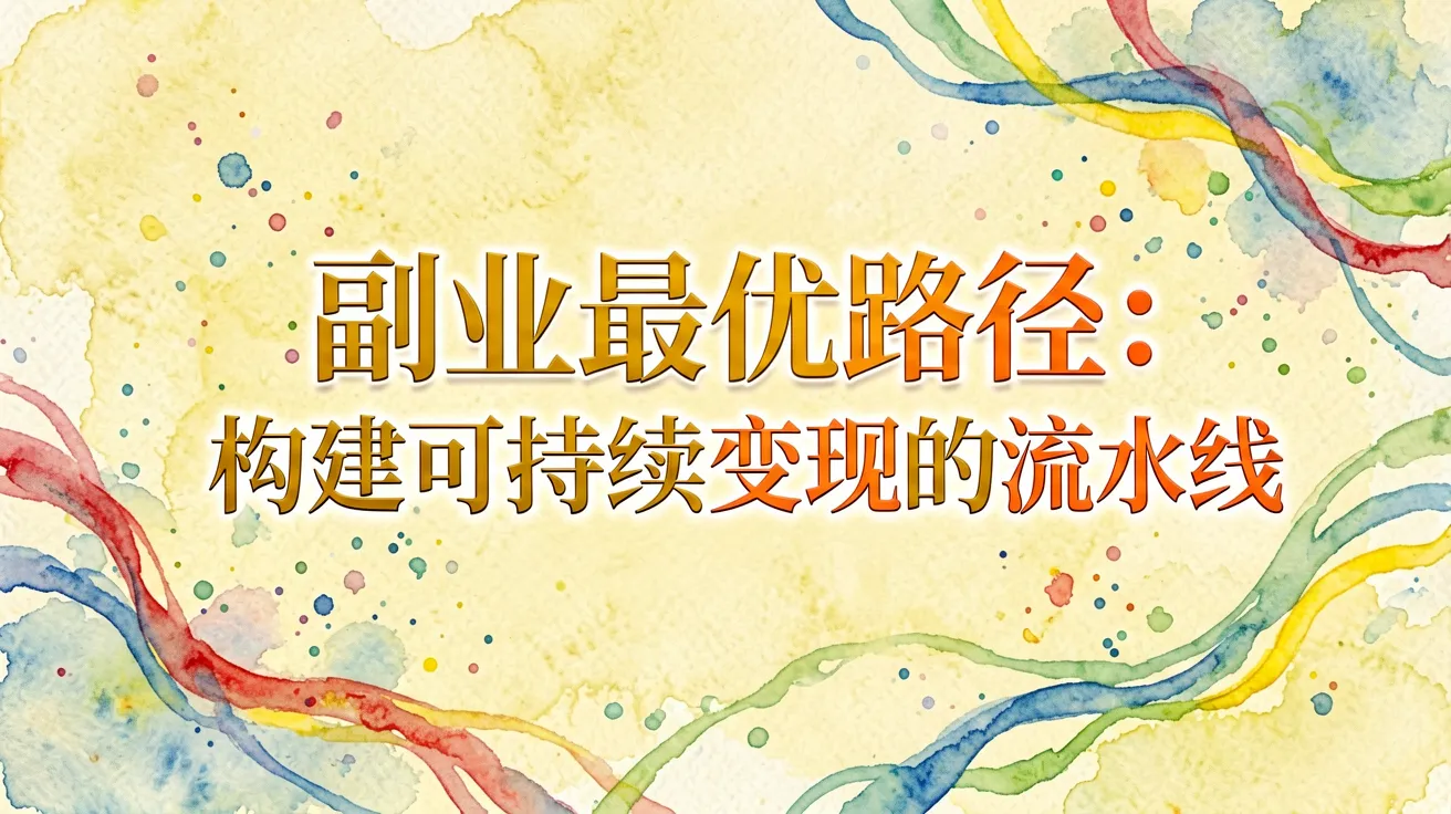 副业最优路径：构建可持续变现的流水线