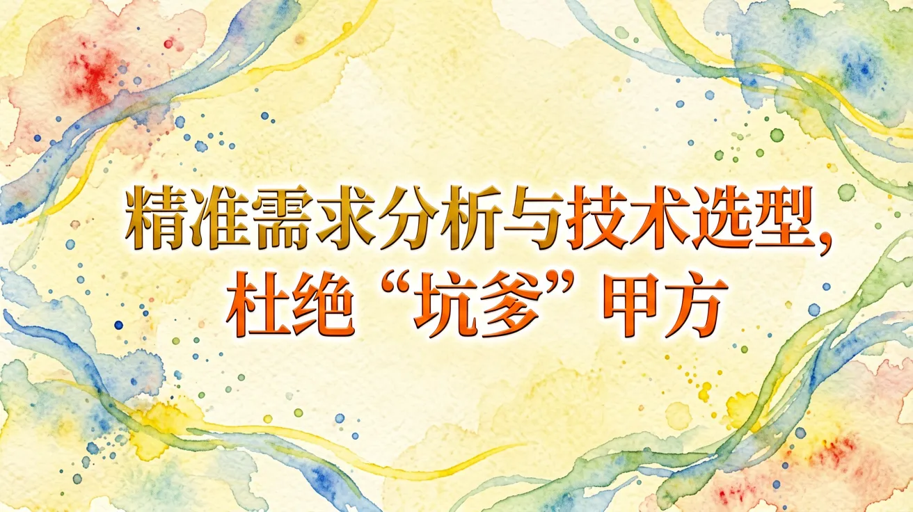 精准需求分析与技术选型，杜绝“坑爹”甲方