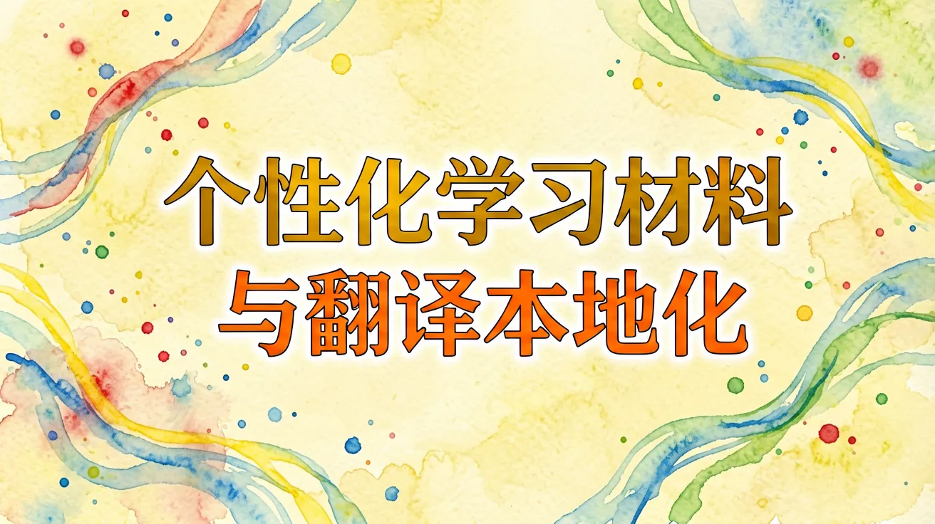 个性化学习材料与翻译本地化