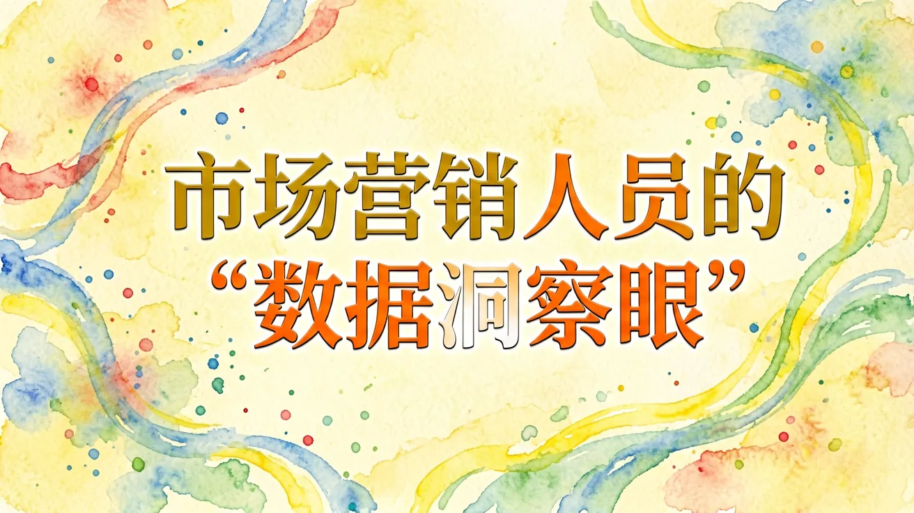 市场营销人员的“数据洞察眼”