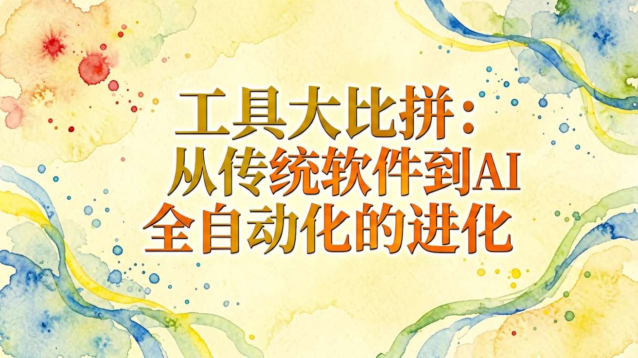 工具大比拼：从传统软件到AI全自动化的进化
