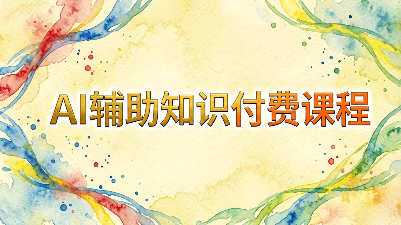 AI辅助知识付费课程