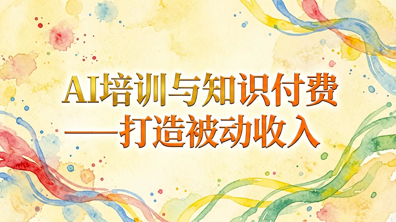 AI培训与知识付费——打造被动收入