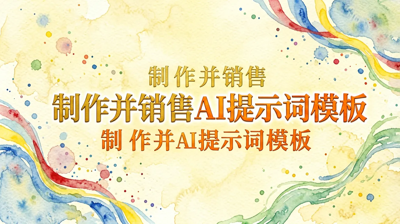 制作并销售AI提示词模板