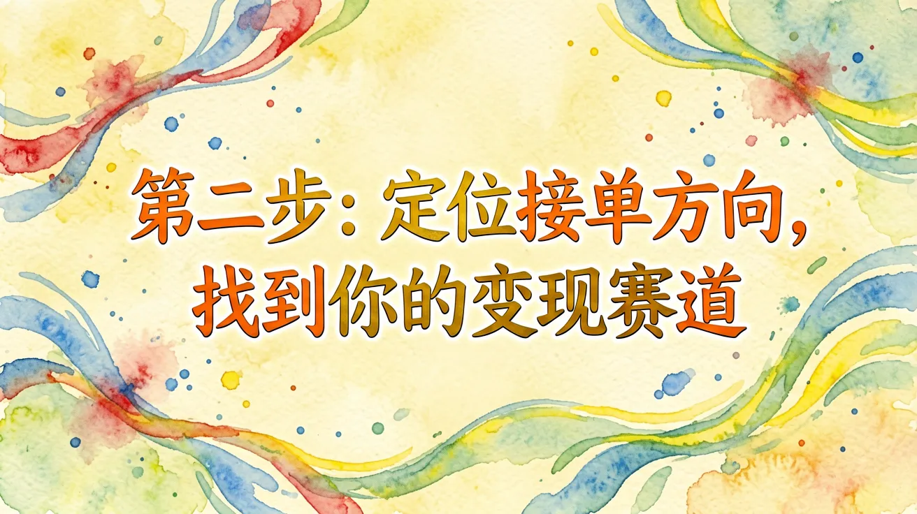 第二步：定位接单方向，找到你的变现赛道