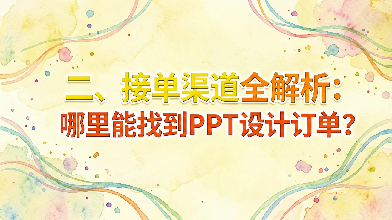 二、接单渠道全解析：哪里能找到PPT设计订单？