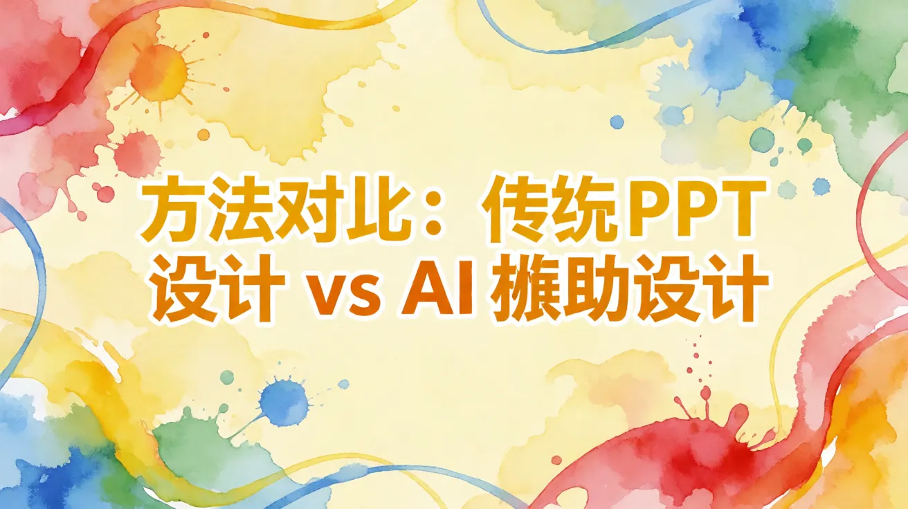 方法对比：传统PPT设计 vs AI辅助设计