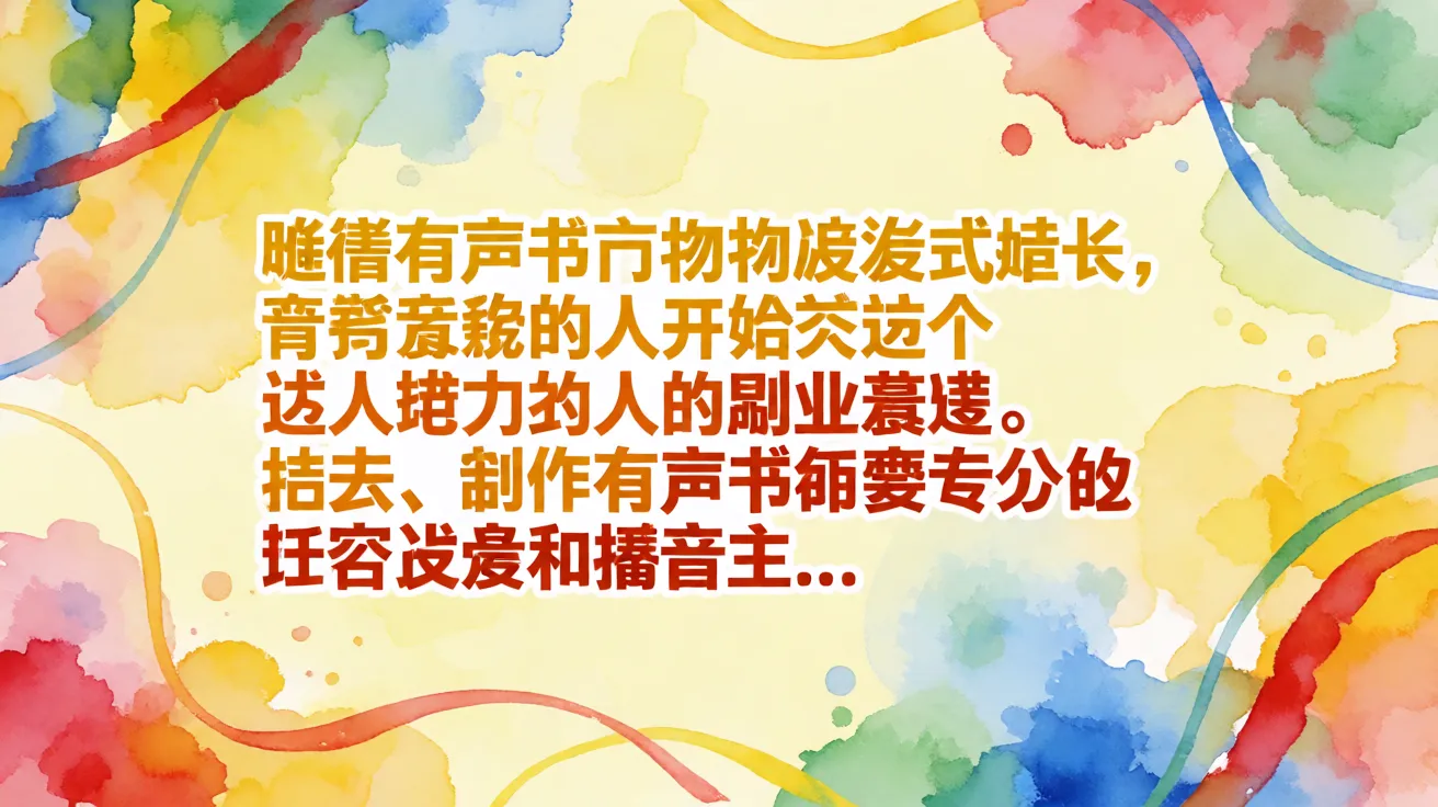 随着有声书市场的爆发式增长,越来越多的人开始关注这个潜力巨大的副业赛道。过去,制作有声书需要专业的录音设备和播音主…