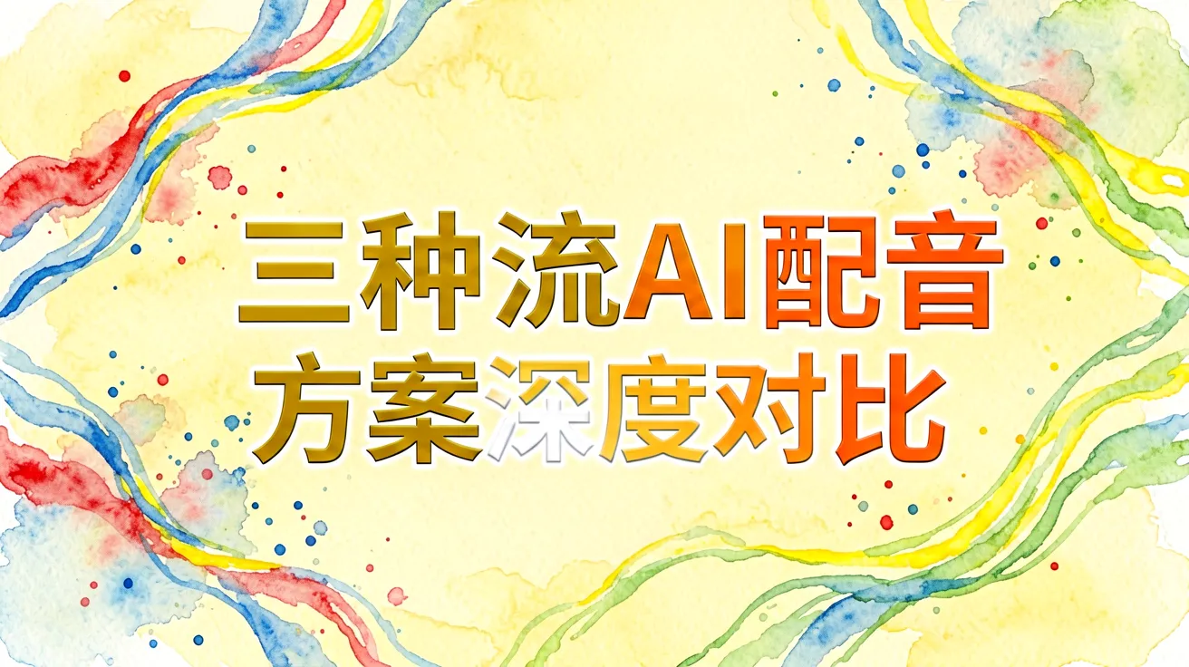 三种主流AI配音方案深度对比